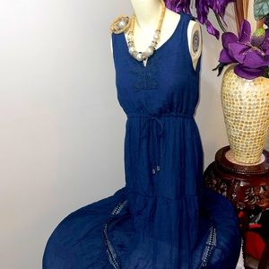 Women’s “Indigo Rose” Sleeveless Dress